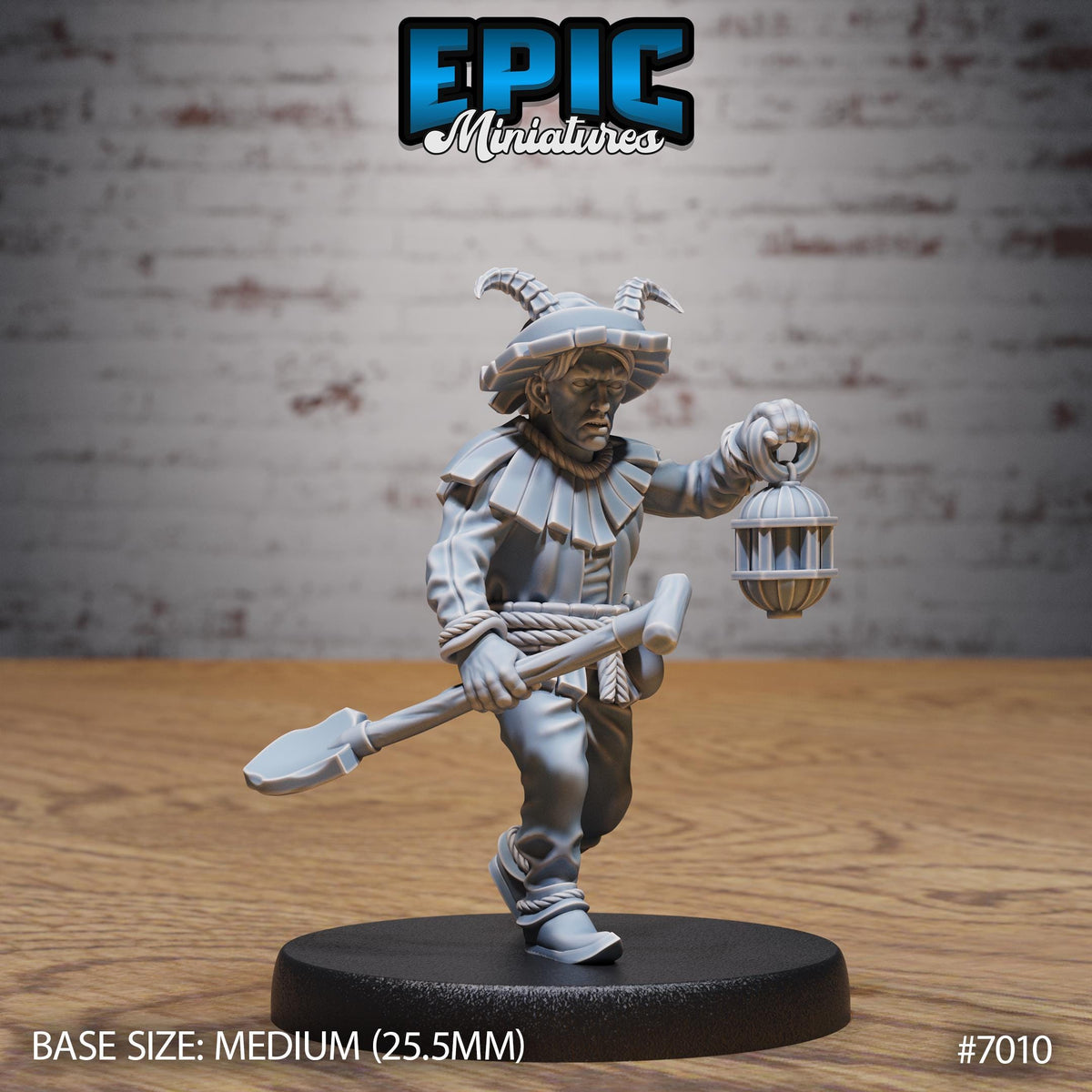 Tiefling Villager Option #7010 front DND miniature Infernal Heritage 16k resin