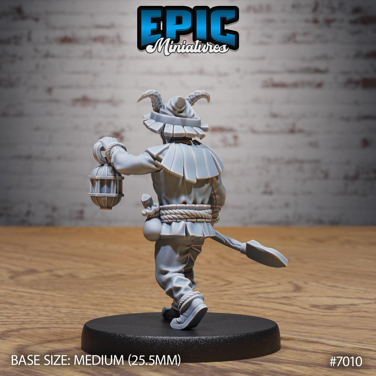 Tiefling Villager Option #7010 back DND miniature Infernal Heritage 16k resin