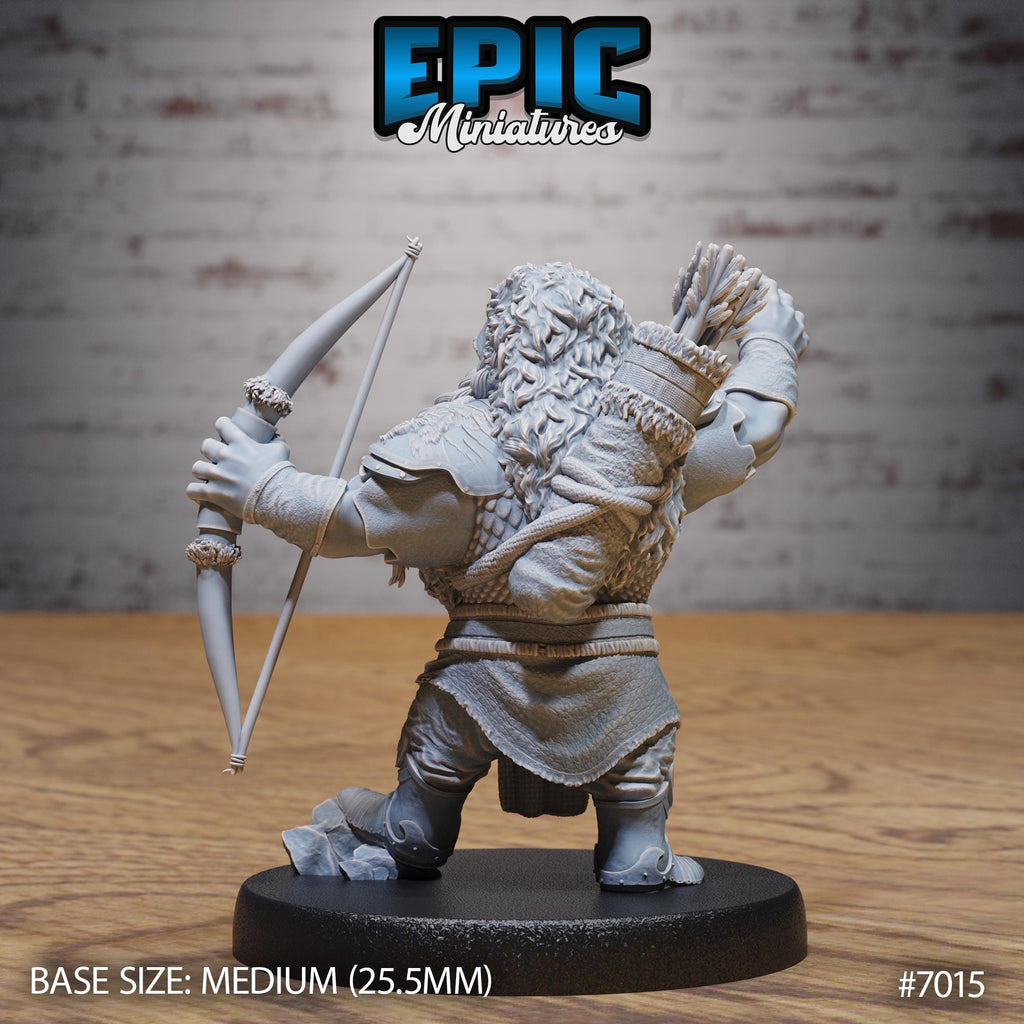 Bearded Dwarf Adventurer Option #7015 back DND miniature Giants & Dwarfs 16k resin