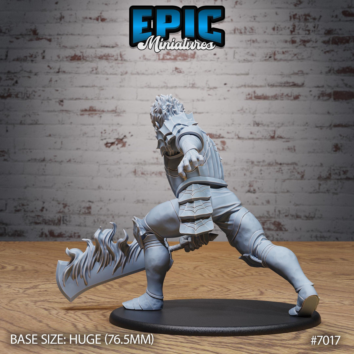Fire Giant Warrior Option #7017 back DND miniature Giants & Dwarfs 16k resin