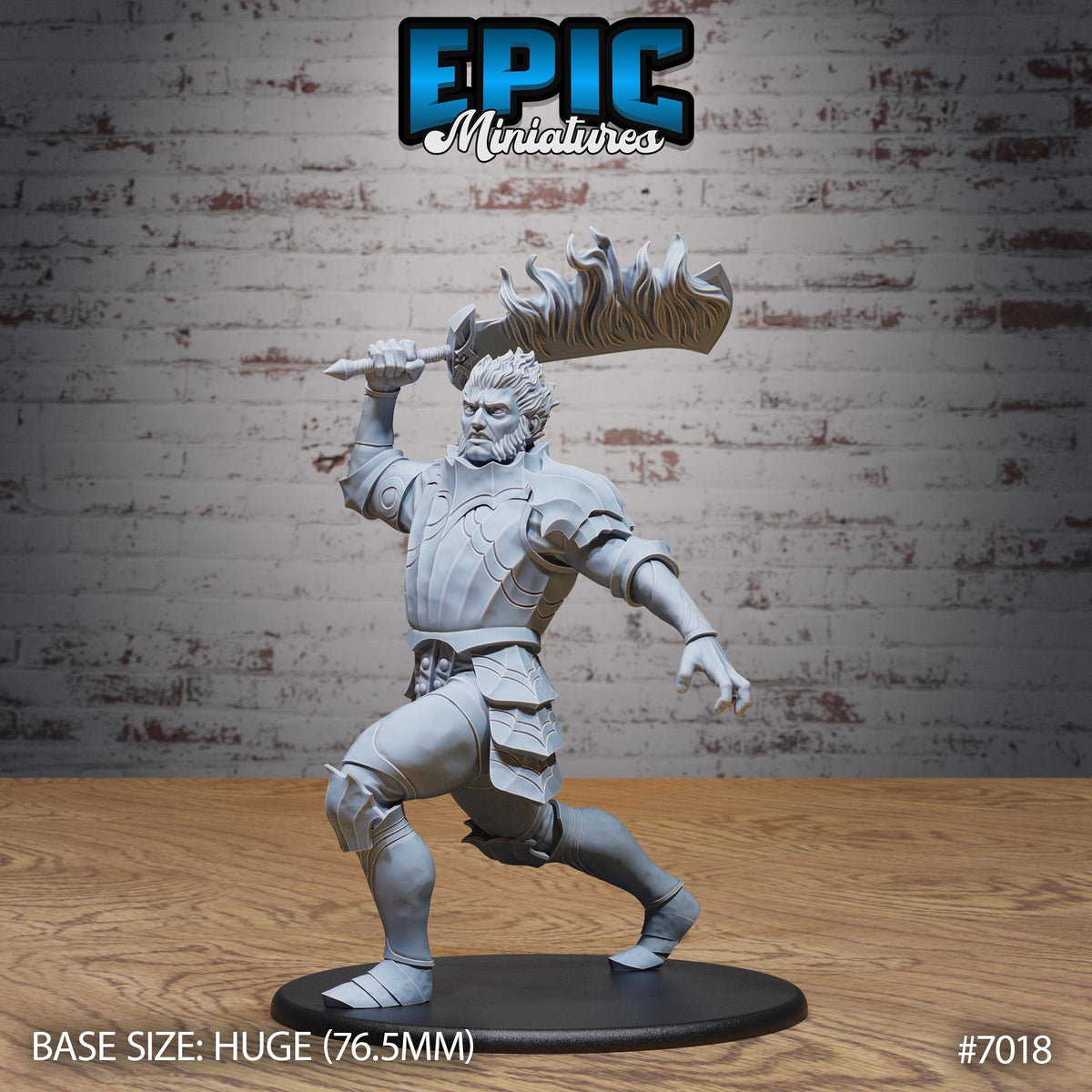 Fire Giant Warrior Option #7018 front DND miniature Giants & Dwarfs 16k resin