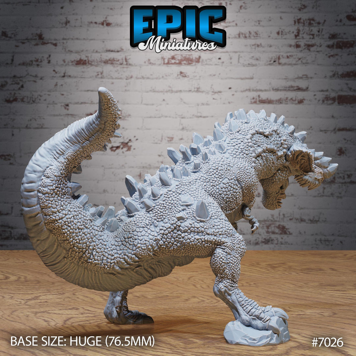 Crystal Rex Option #7026 back DND miniature Giants & Dwarfs 16k resin