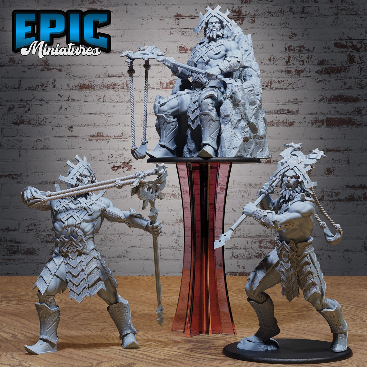 Stone Giant Set of 3 DND miniatures group photo Giants & Dwarfs
