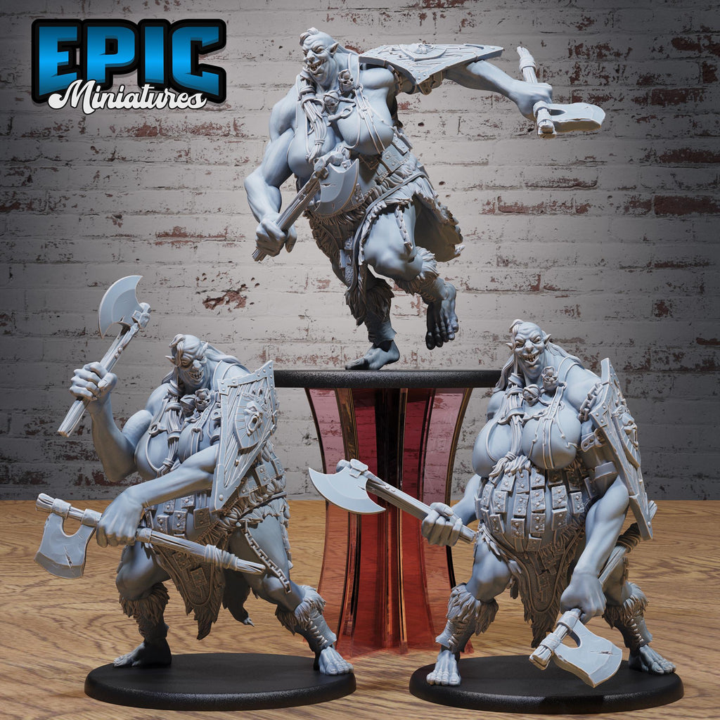 Hill Giantess Set of 3 DND miniatures group photo Giants & Dwarfs