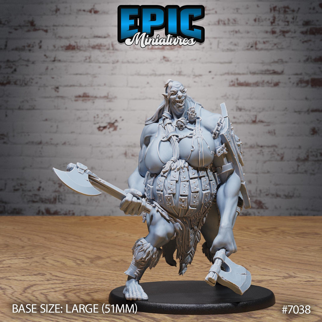 Hill Giantess Option #7038 front DND miniature Giants & Dwarfs 16k resin