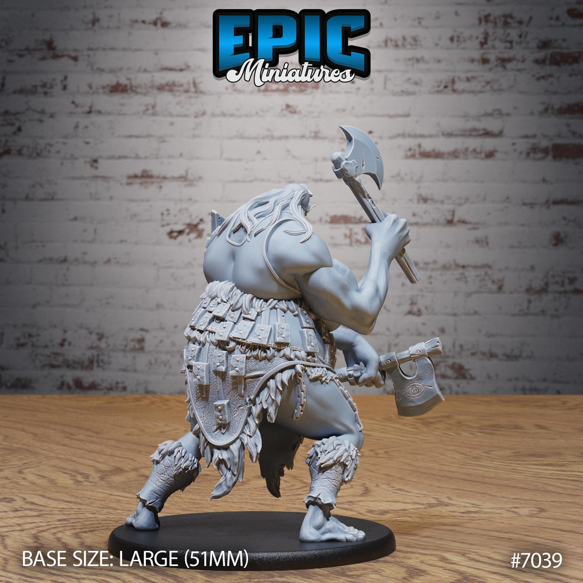 Hill Giantess Option #7039 back DND miniature Giants & Dwarfs 16k resin