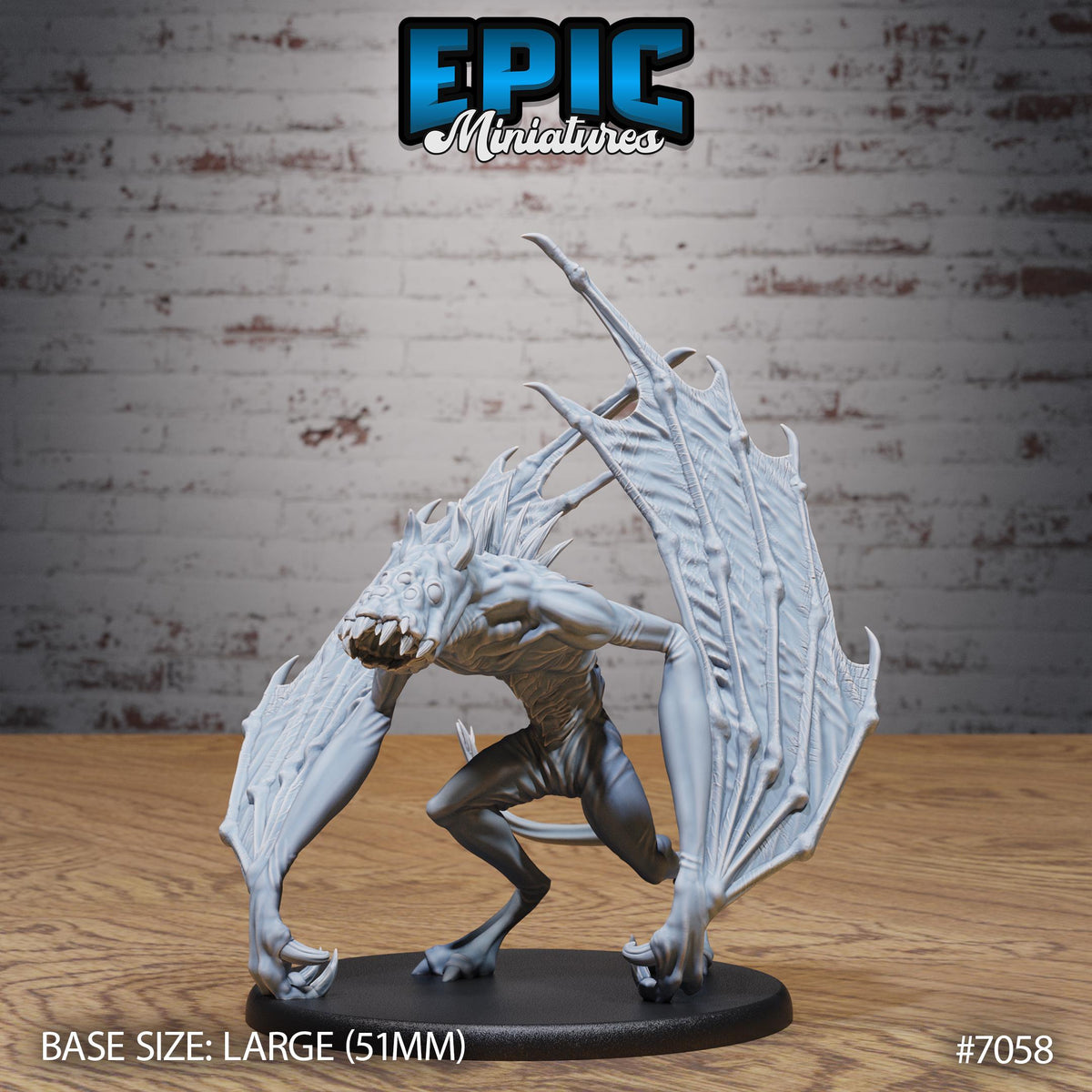 Lunar Bat Fiend Option #7058 front DND miniature Transylvania Adventure 16k resin