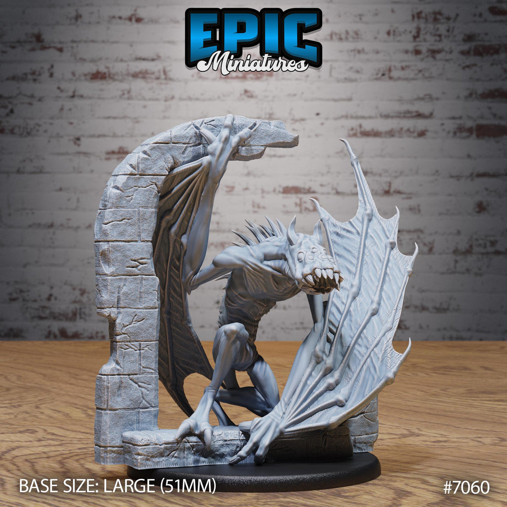 Lunar Bat Fiend Option #7060 front DND miniature Transylvania Adventure 16k resin