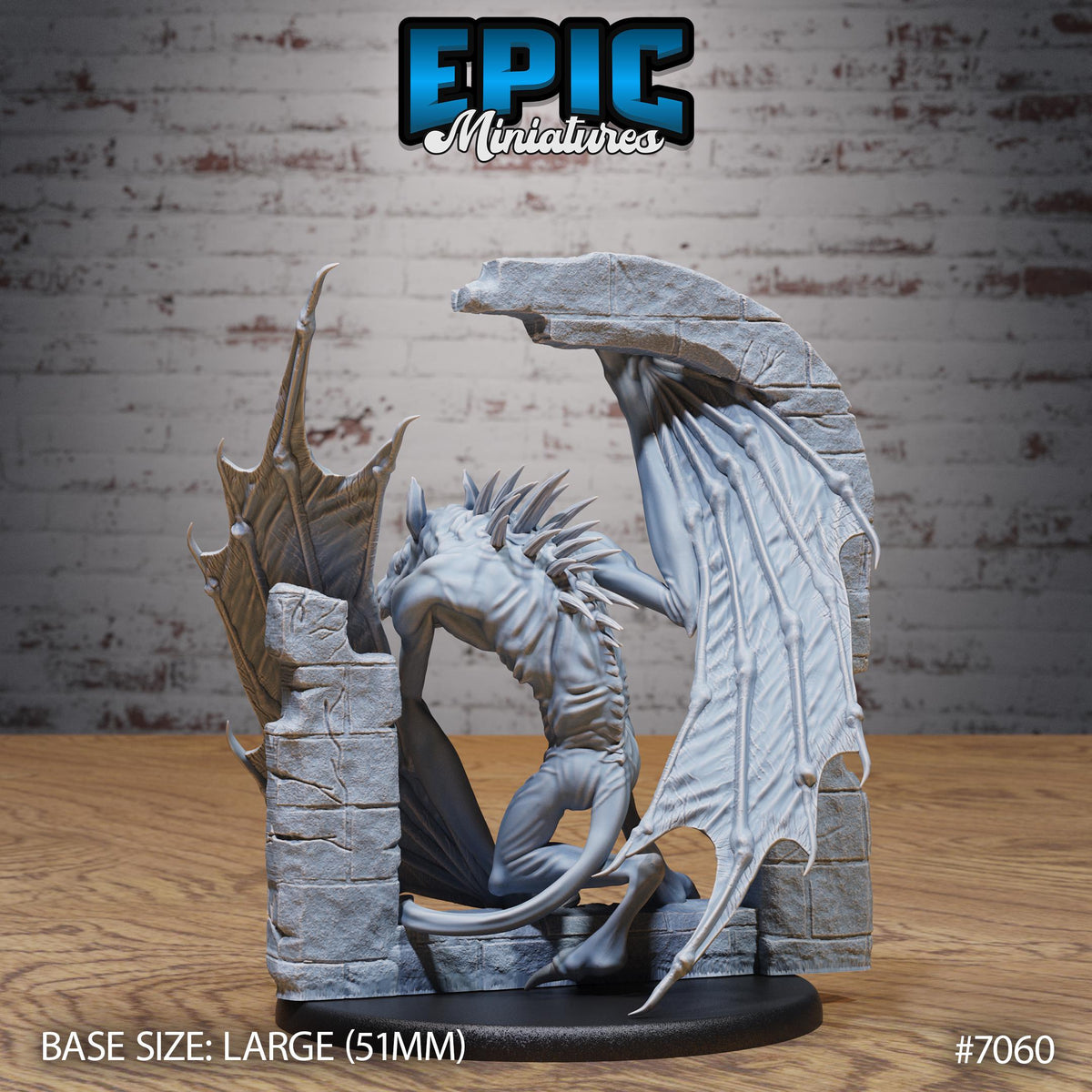 Lunar Bat Fiend Option #7060 back DND miniature Transylvania Adventure 16k resin