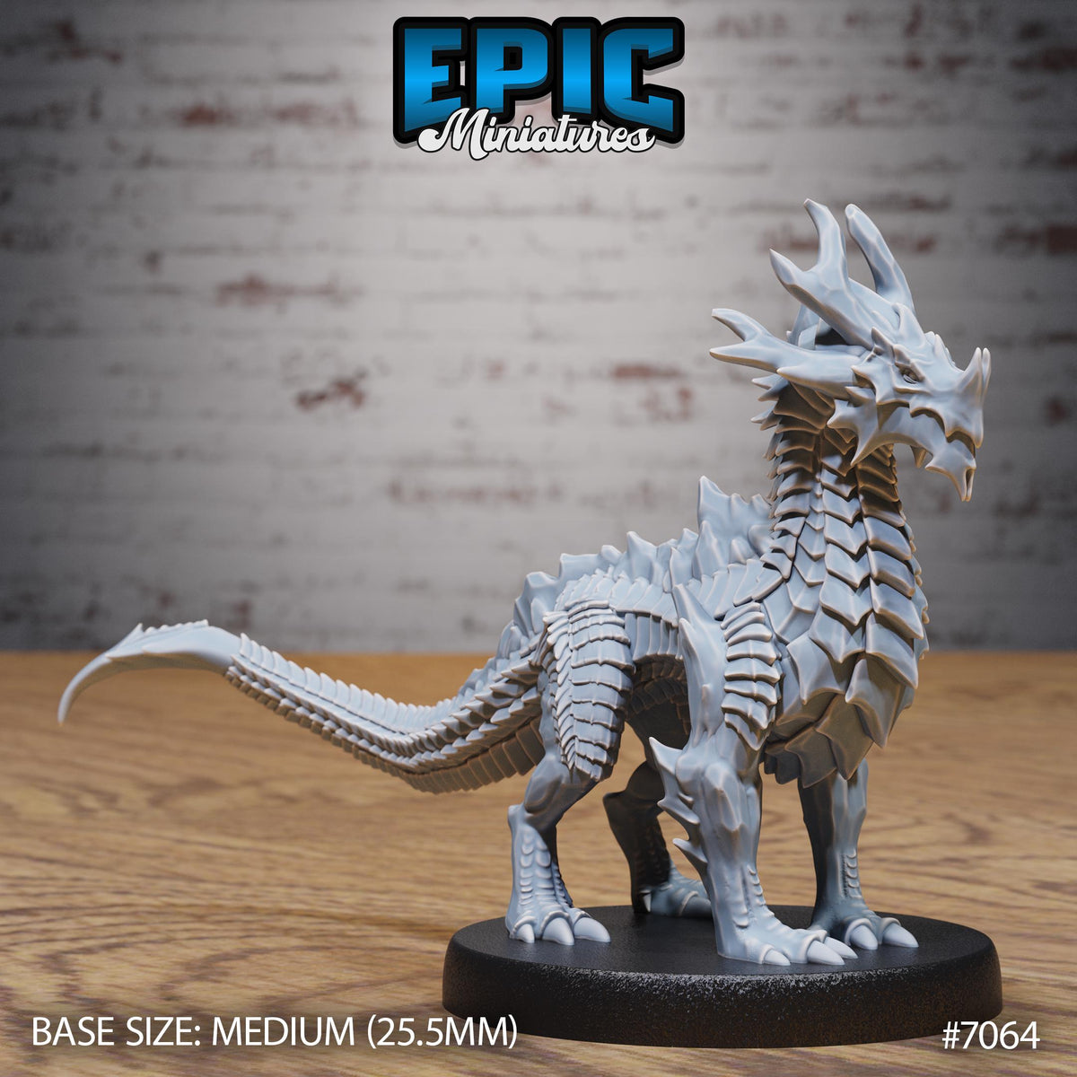 Obsidian Guard Drake Option #7064 front DND miniature Transylvania Adventure 16k resin