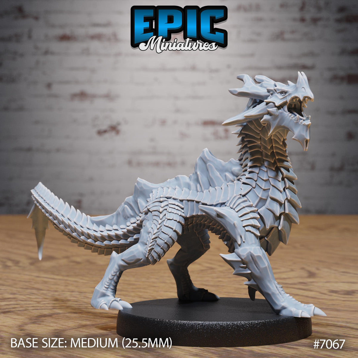 Obsidian Guard Drake 2 Option #7067 front DND miniature Transylvania Adventure 16k resin