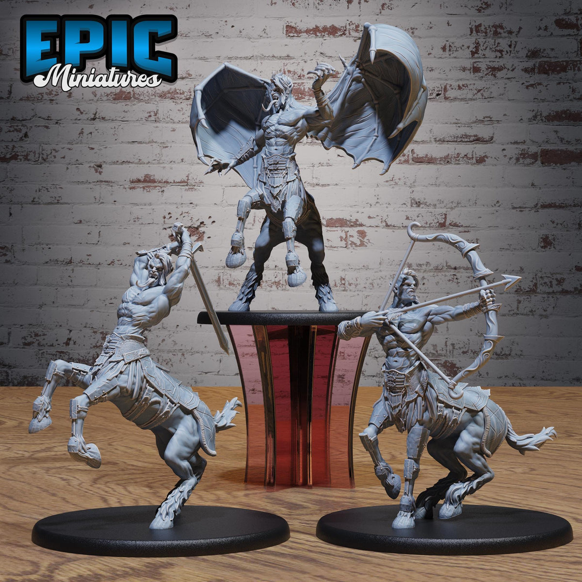 Centaur Vampire Set of 3 DND miniatures group photo Transylvania Adventure