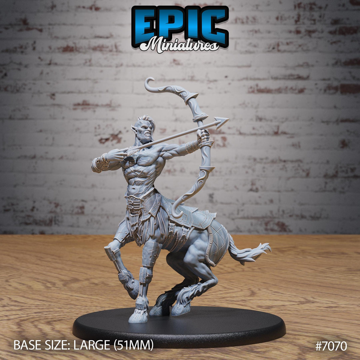Centaur Vampire Option #7070 front DND miniature Transylvania Adventure 16k resin