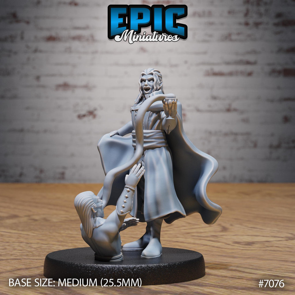 Vampire Blood Sorcerer Option #7076 front DND miniature Transylvania Adventure 16k resin
