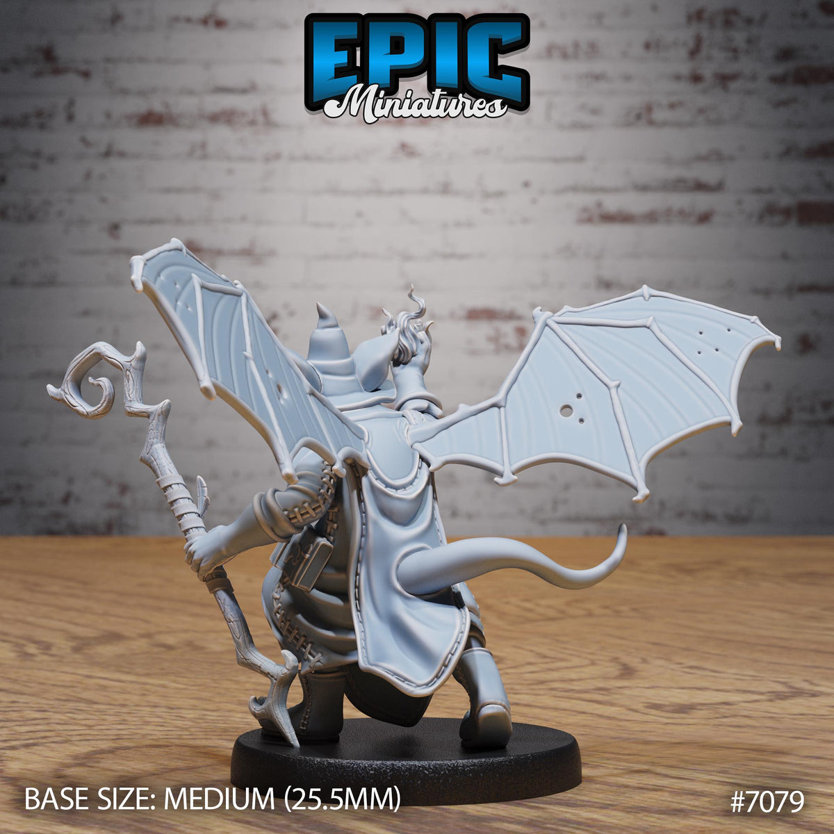 Bat Folk Option #7079 back DND miniature Transylvania Adventure 16k resin