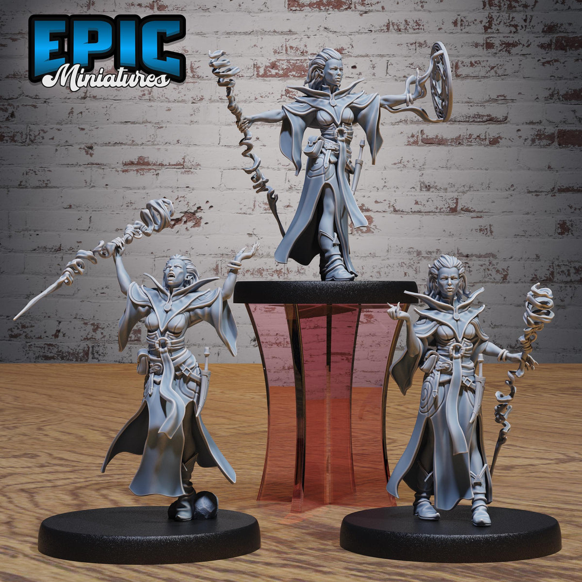 Vampire Sorceress Set of 3 DND miniatures group photo Transylvania Adventure