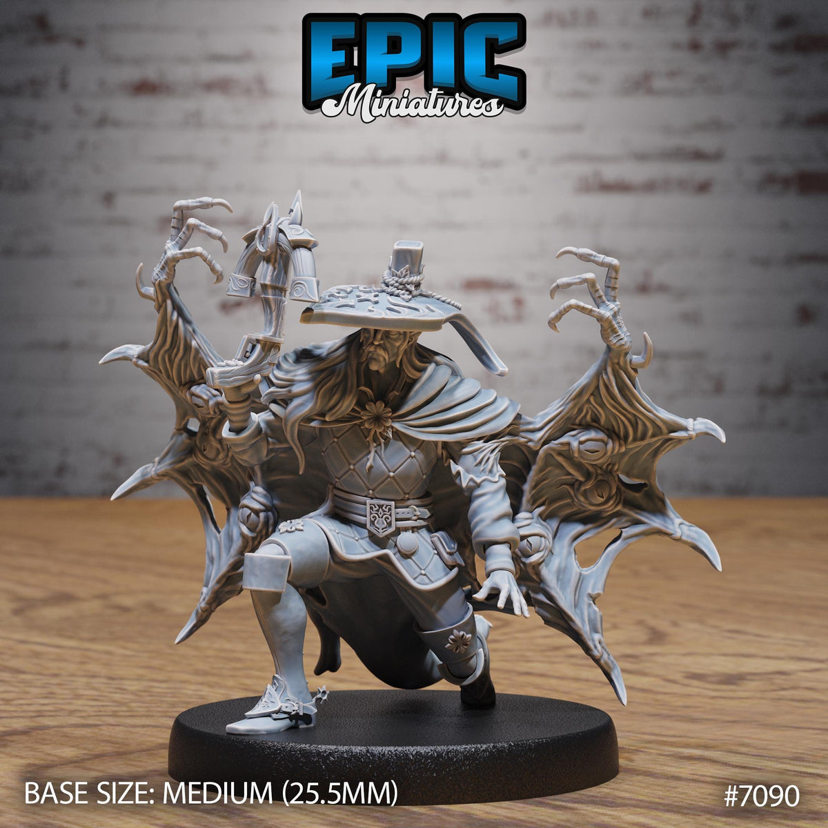 Vampire Hunter Option #7090 front DND miniature Transylvania Adventure 16k resin