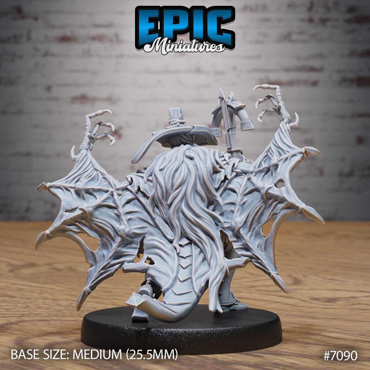 Vampire Hunter Option #7090 back DND miniature Transylvania Adventure 16k resin