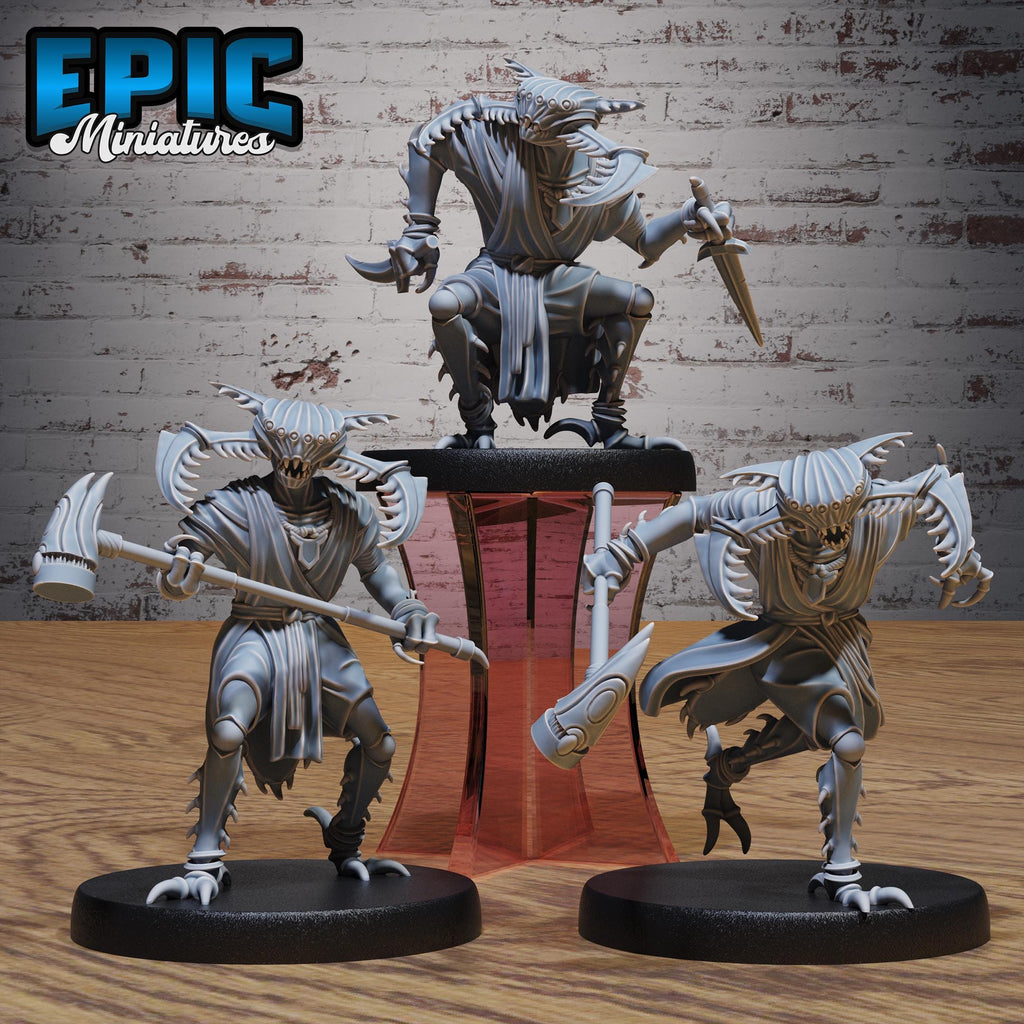 Pincer Insectoid Set of 3 DND miniatures group photo Natural Magic