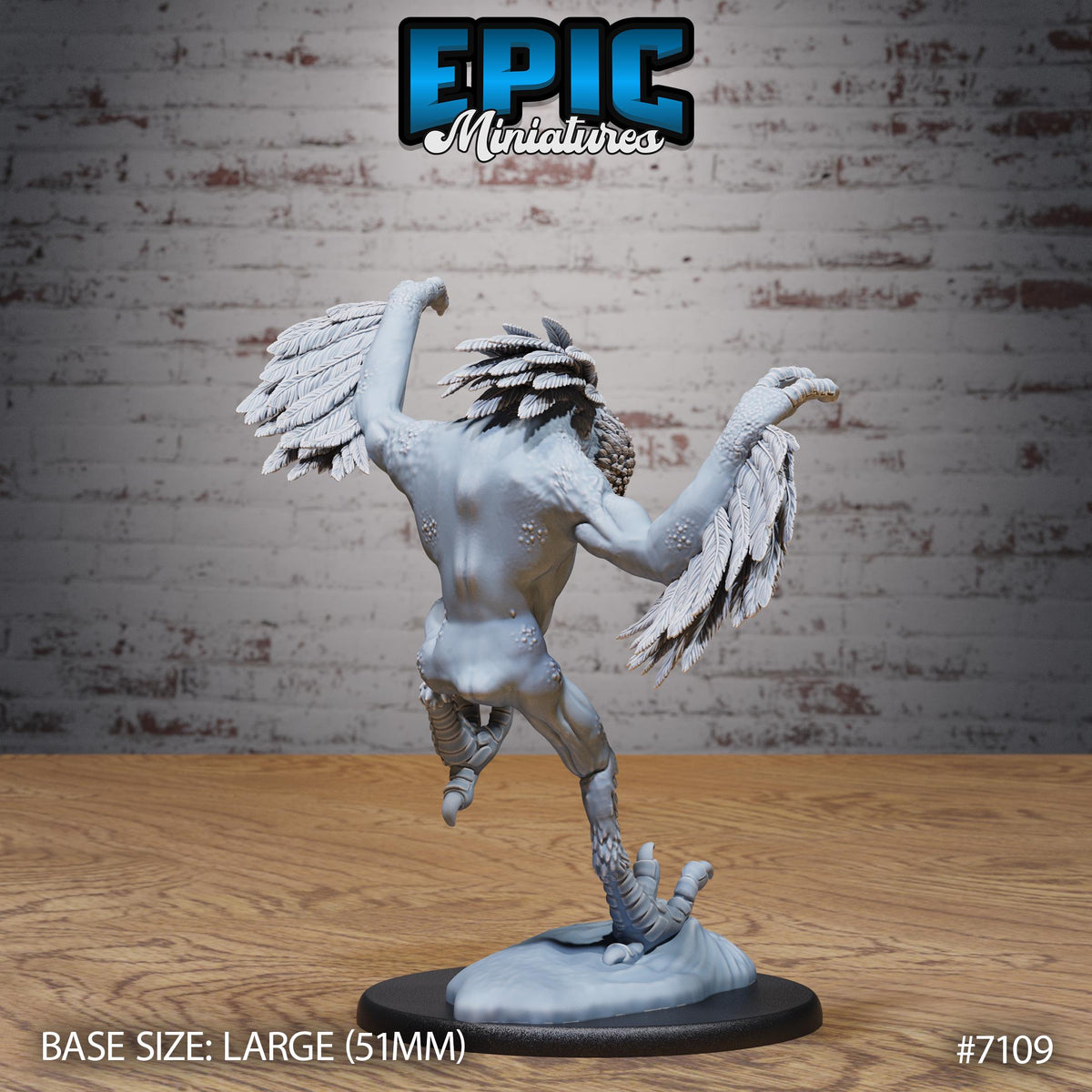 Owl Beast Option #7109 back DND miniature Natural Magic 16k resin