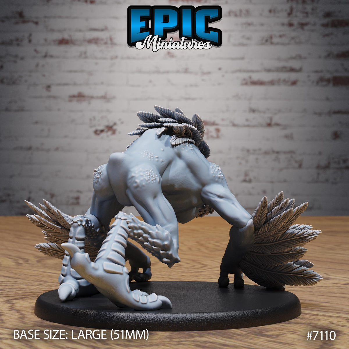Owl Beast Option #7110 back DND miniature Natural Magic 16k resin
