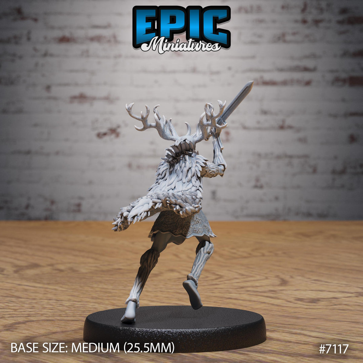 Green Knight Guardian Option #7117 back DND miniature Natural Magic 16k resin