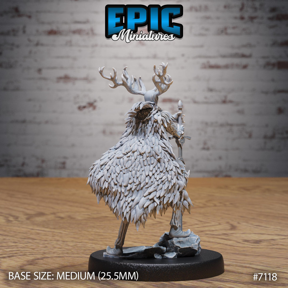 Green Knight Guardian Option #7118 back DND miniature Natural Magic 16k resin