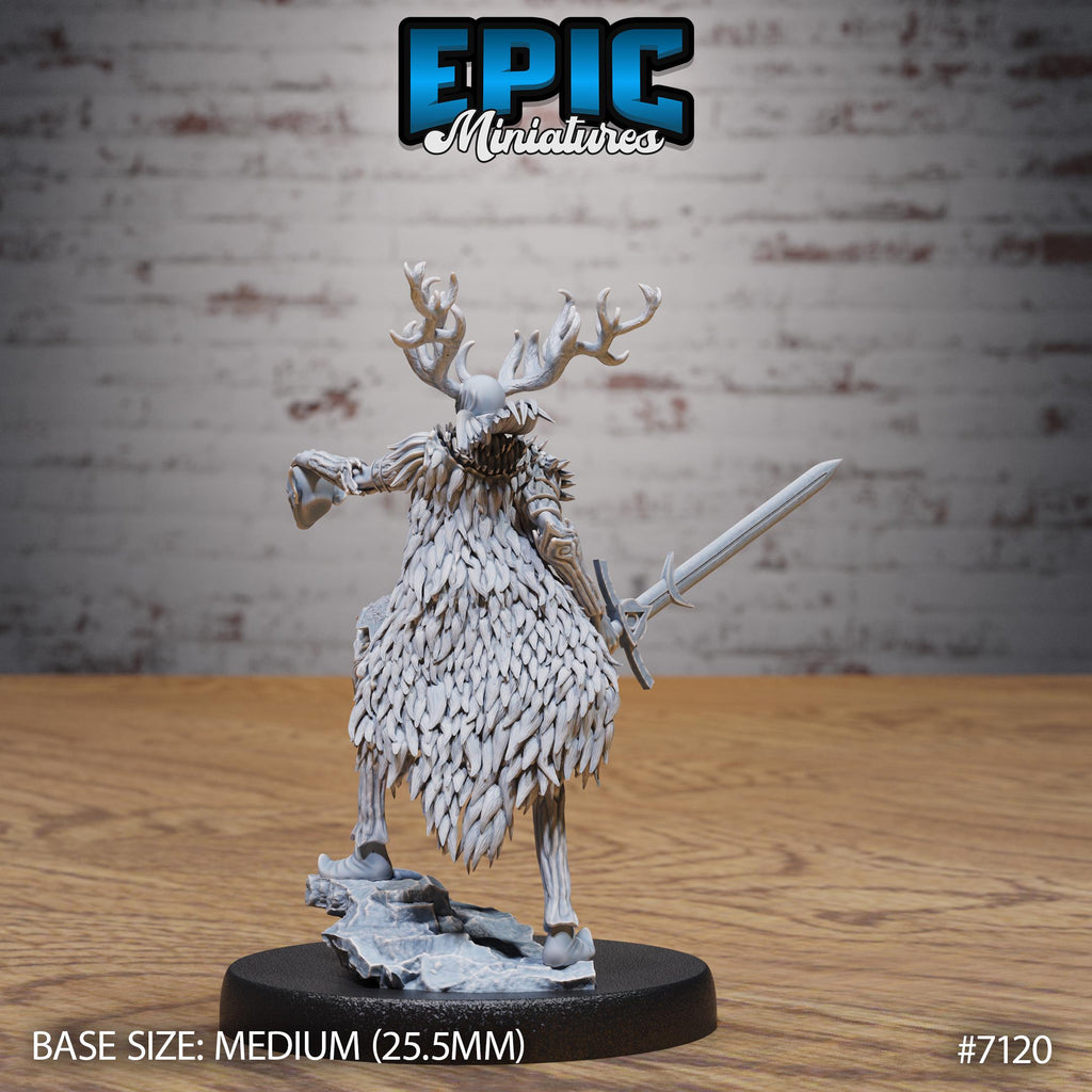 Green Knight Guardian Option #7120 back DND miniature Natural Magic 16k resin
