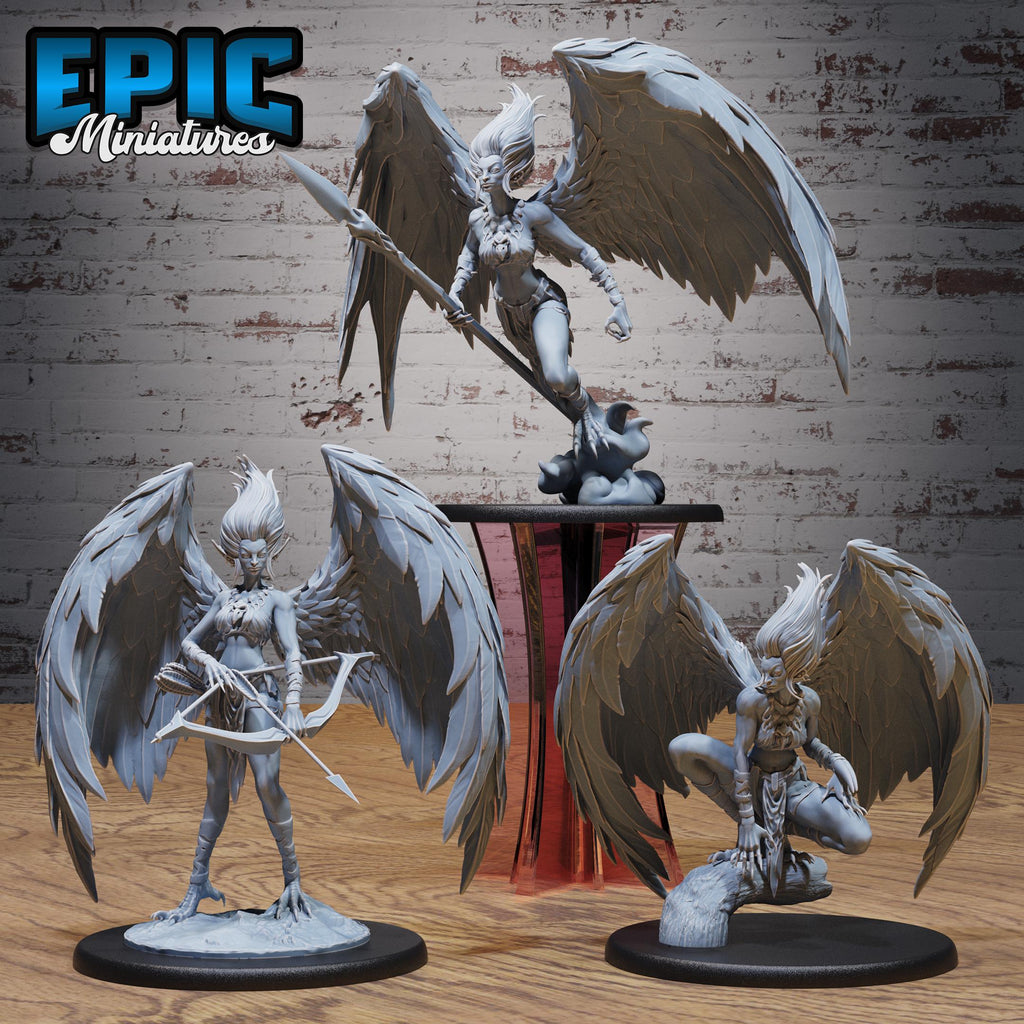 Wind Goddess Avatar Set of 3 DND miniatures group photo Natural Magic