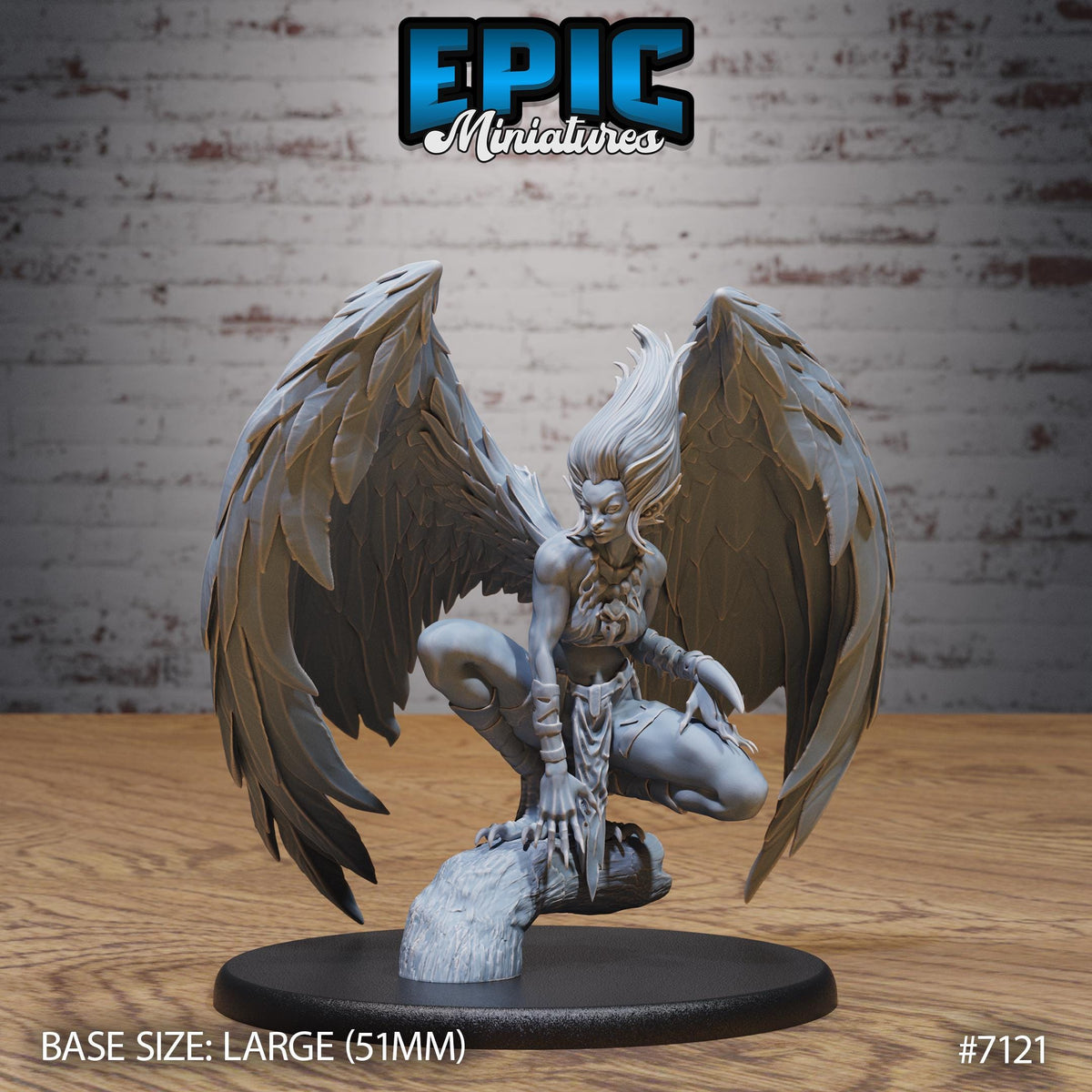 Wind Goddess Avatar Option #7121 front DND miniature Natural Magic 16k resin