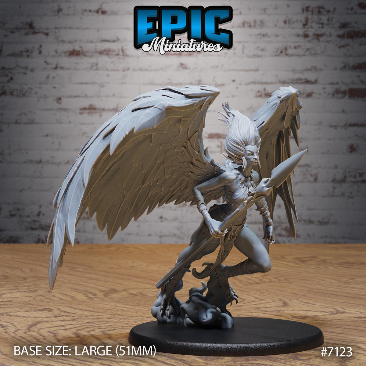 Wind Goddess Avatar Option #7123 front DND miniature Natural Magic 16k resin