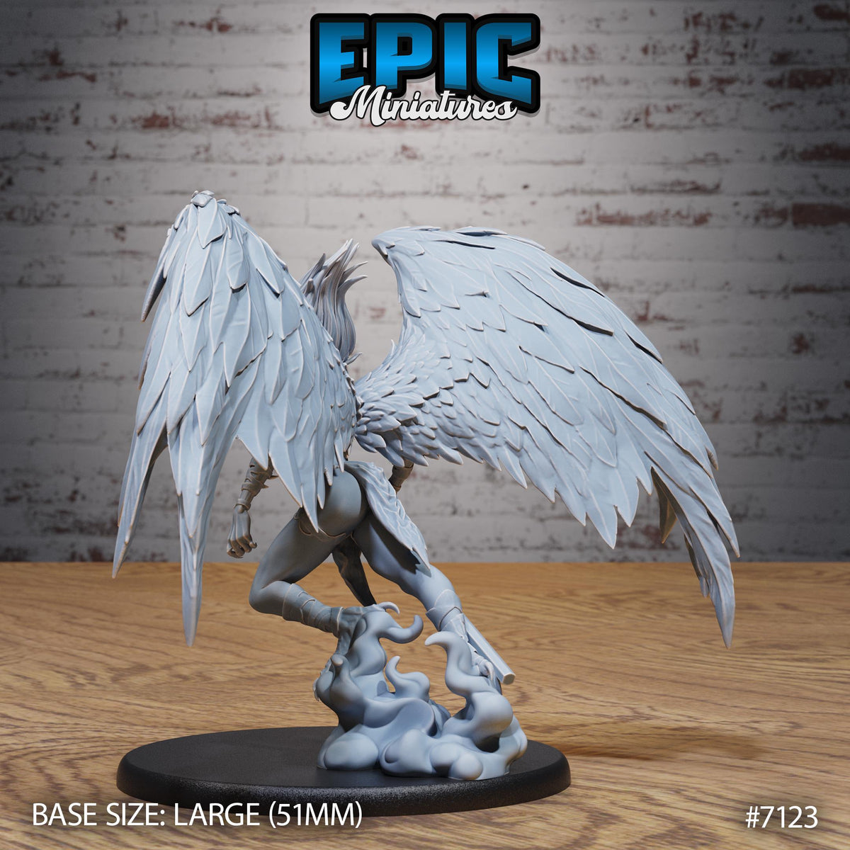 Wind Goddess Avatar Option #7123 back DND miniature Natural Magic 16k resin