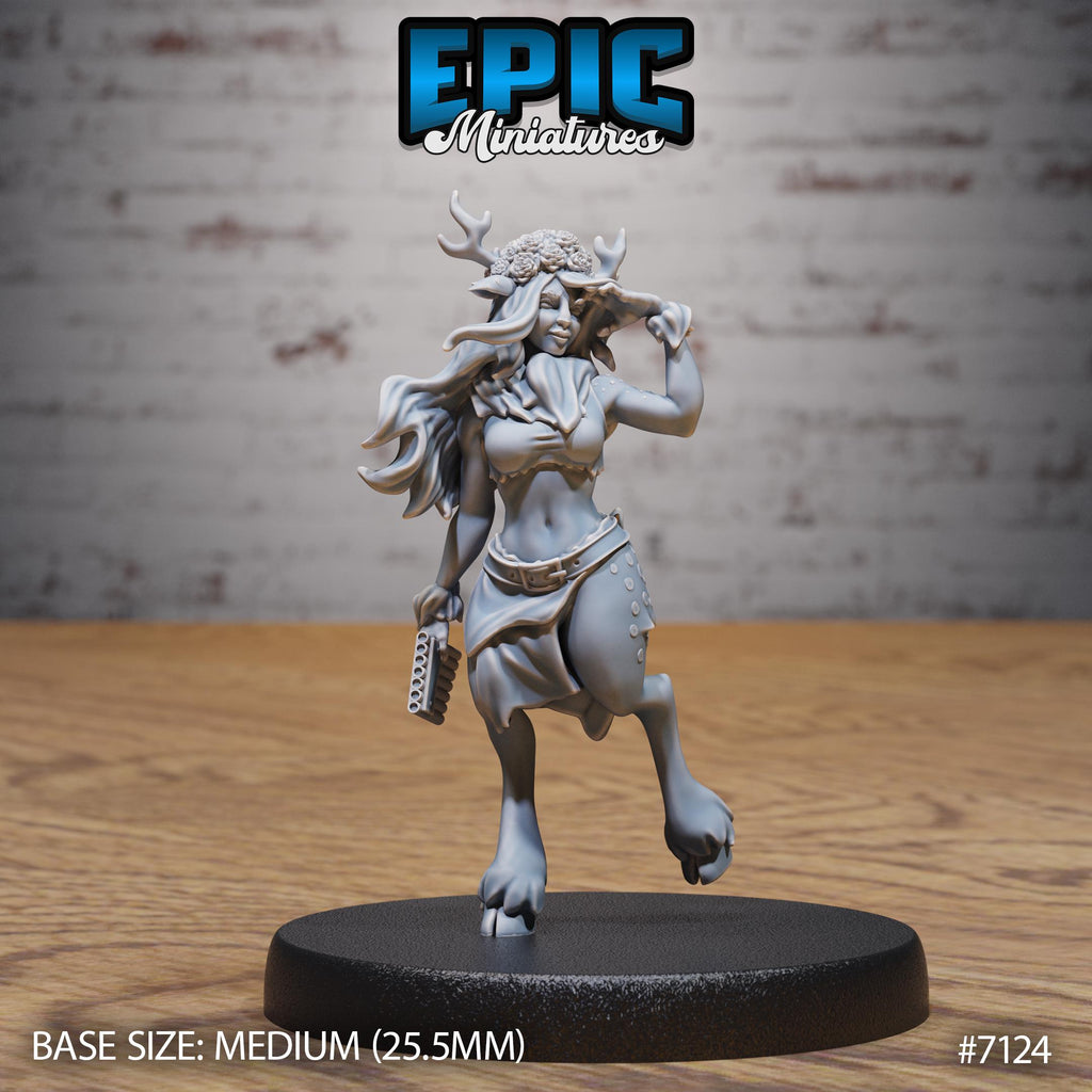 Deer Folk Option #7124 front DND miniature Natural Magic 16k resin