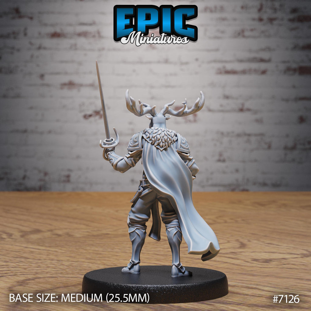 Deer Folk Option #7126 back DND miniature Natural Magic 16k resin