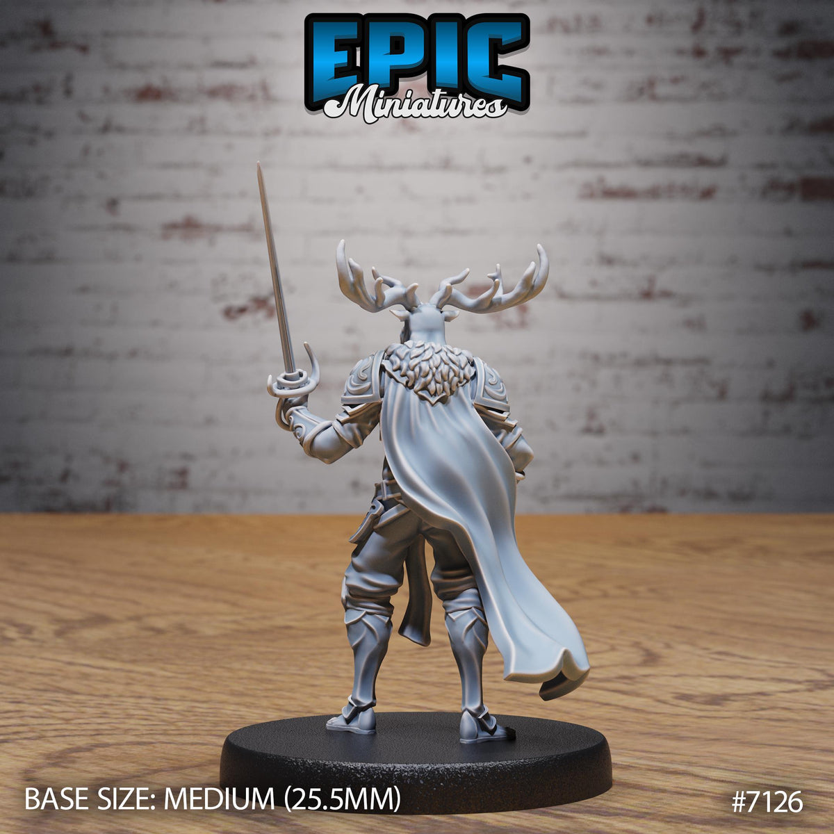 Deer Folk Option #7126 back DND miniature Natural Magic 16k resin