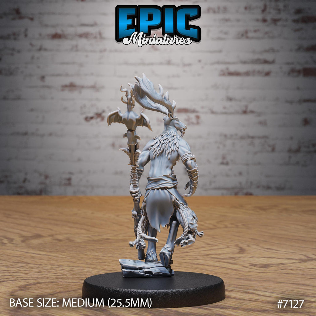Deer Folk Option #7127 back DND miniature Natural Magic 16k resin