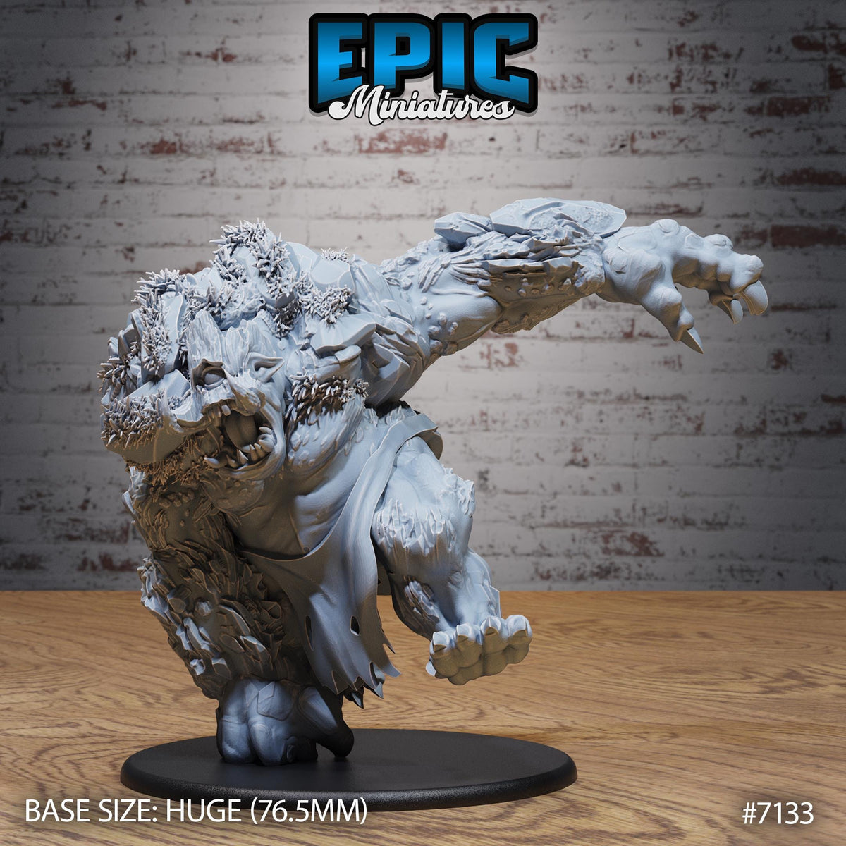 Nature Troll Option #7133 front DND miniature Natural Magic 16k resin