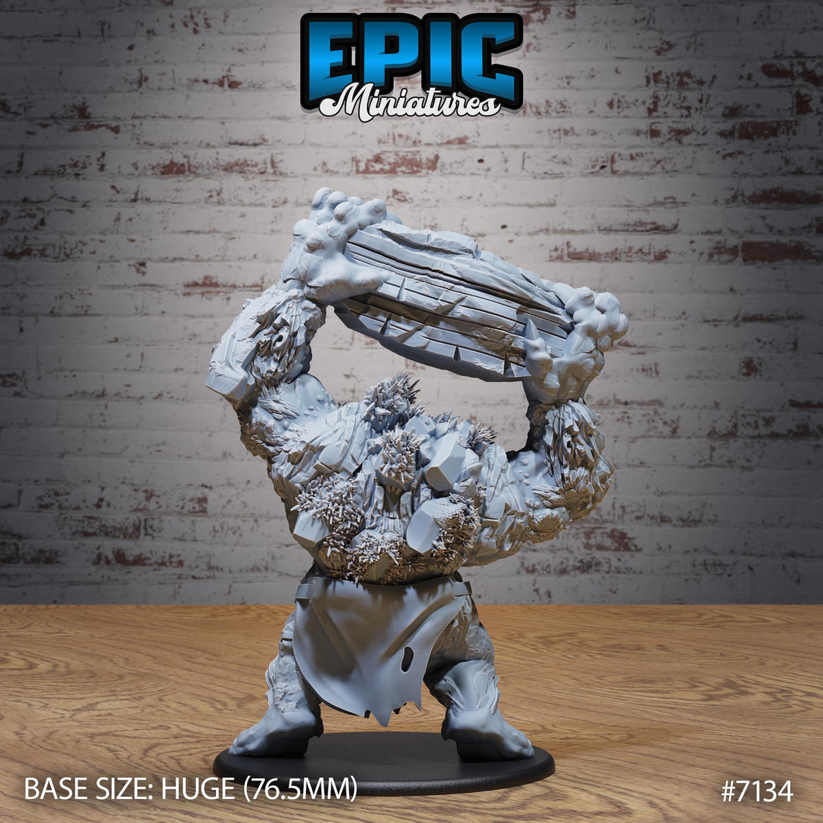 Nature Troll Option #7134 back DND miniature Natural Magic 16k resin