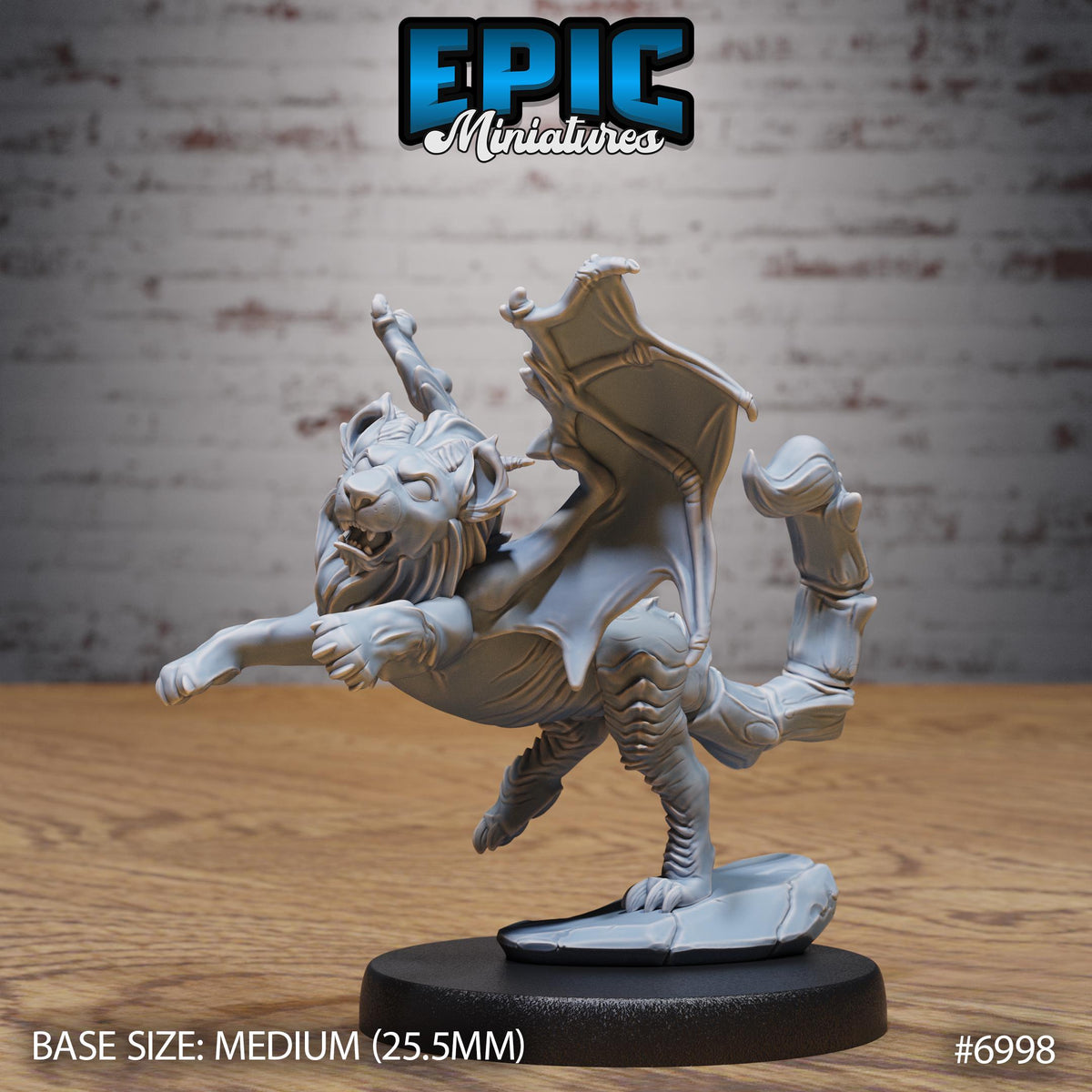 Manticore Baby Option #6998 front DND miniature Infernal Heritage 16k resin