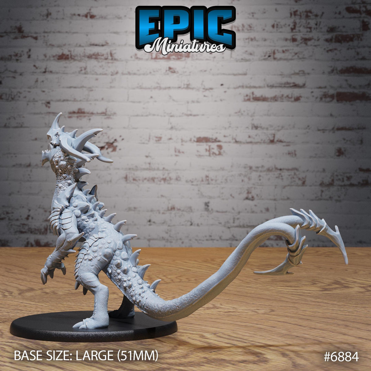 Crystal Guard Drake Option #6884 back DND miniature Knights Honor 16k resin