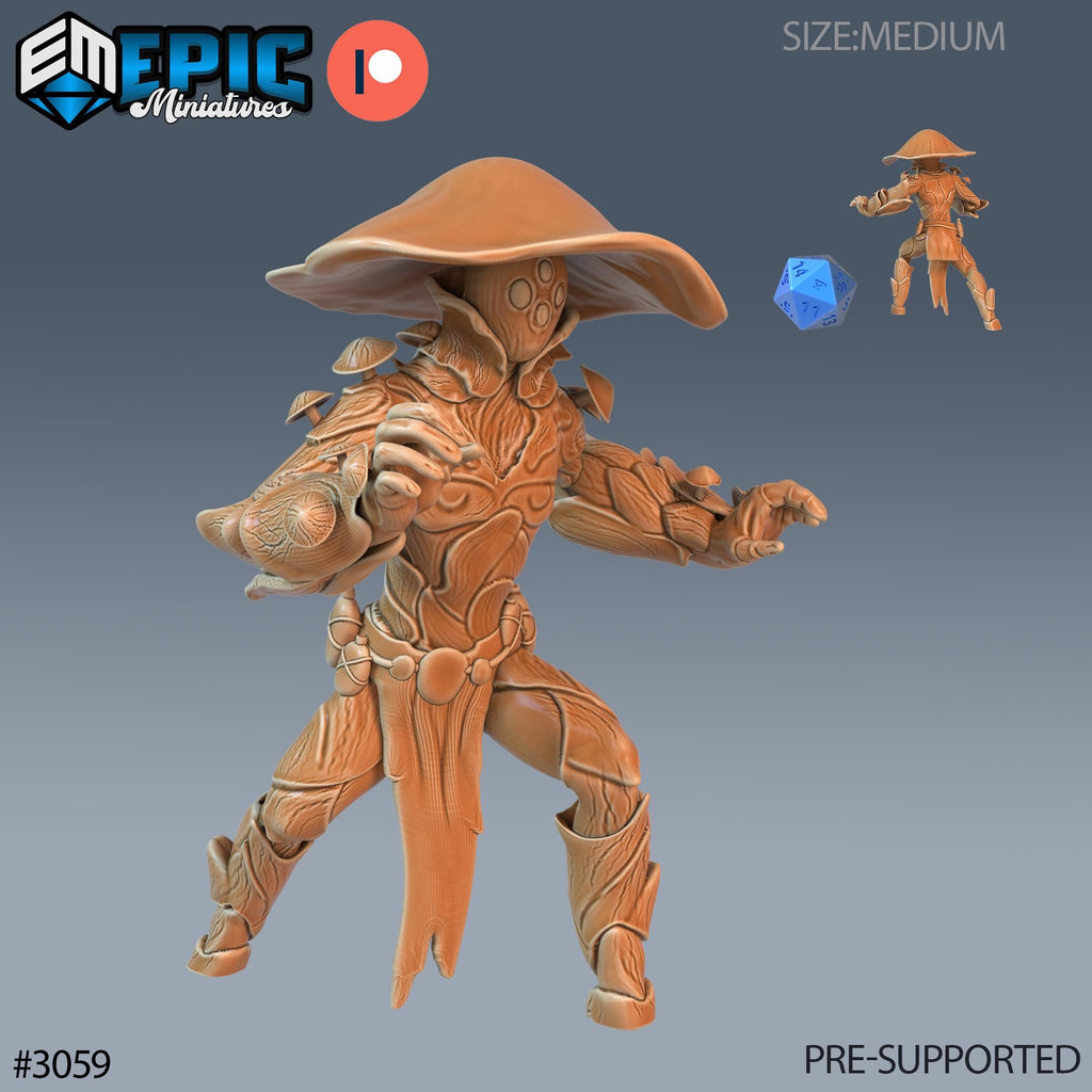 Mushroom Folk Option #3059 front DND miniature Eternal Fungi 16k resin