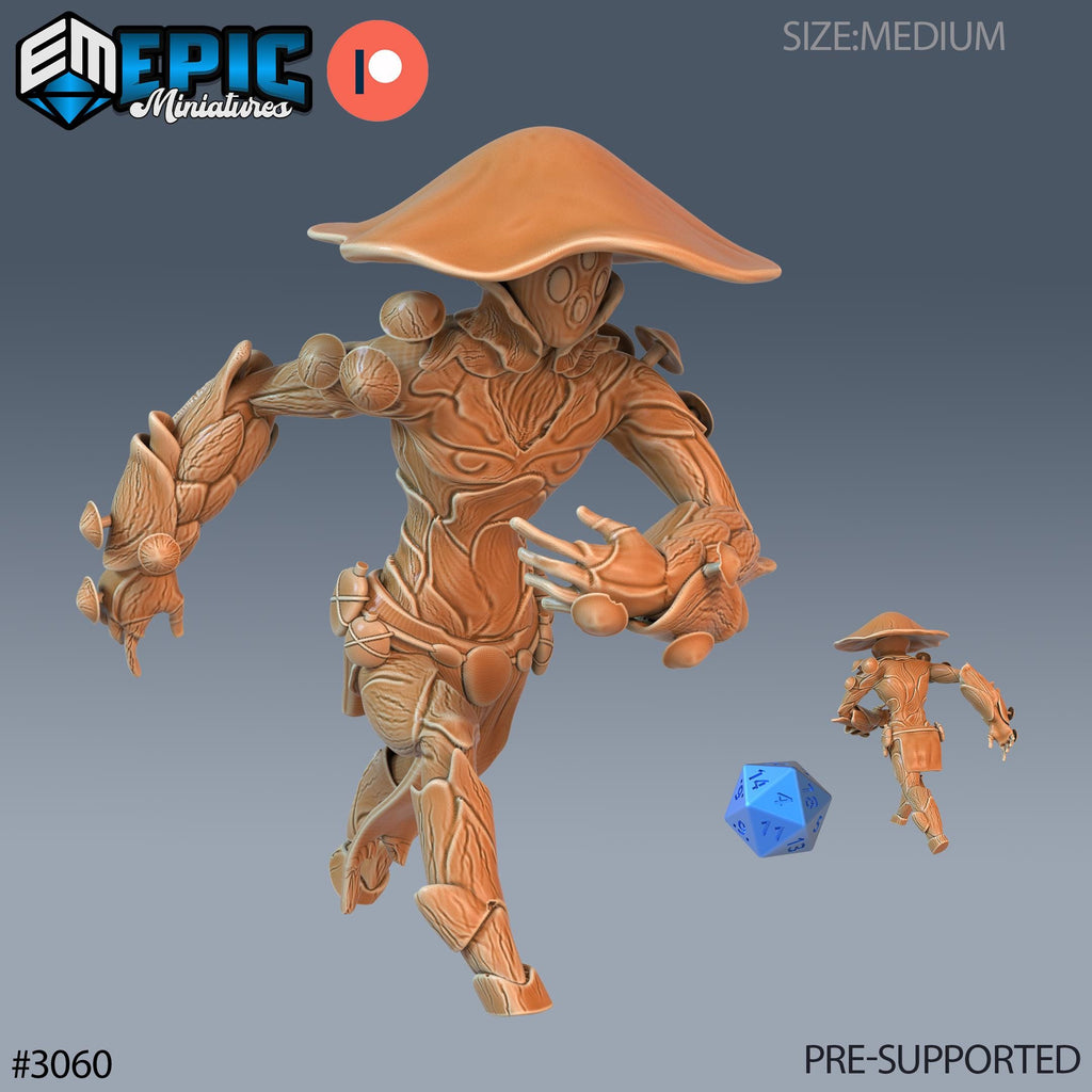 Mushroom Folk Option #3060 front DND miniature Eternal Fungi 16k resin