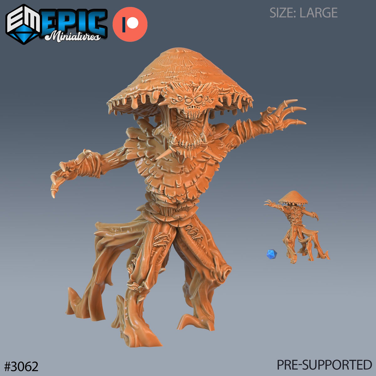 Fungus Tree Option #3062 front DND miniature Eternal Fungi 16k resin