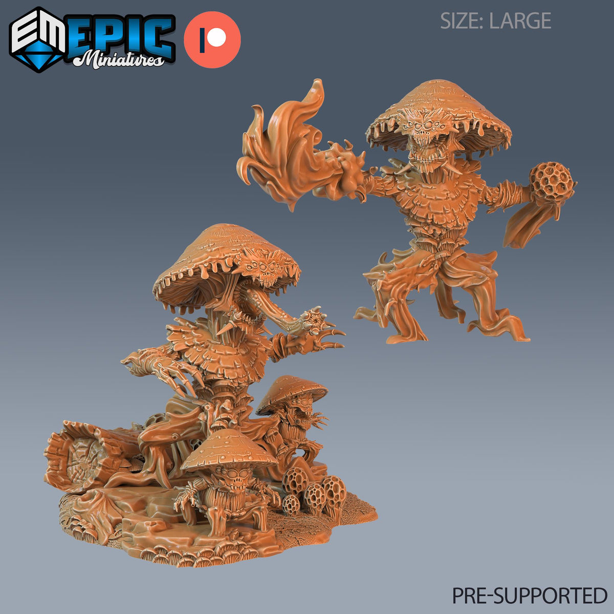 Fungus Tree 2 Set of 2 DND miniatures group photo Eternal Fungi