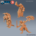 Lizardman Tribe 2 Set of 3 DND miniatures group photo Reptiles of War