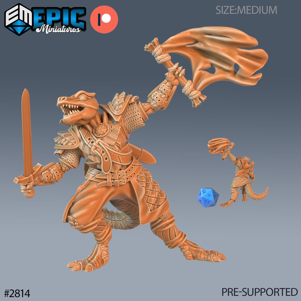 Lizardman Tribe 2 Option #2814 front DND miniature Reptiles of War 16k resin