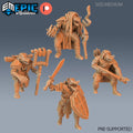 Warthog Folk Tribe Set of 4 DND miniatures group photo Wild Winter Holidays
