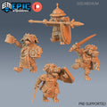 Dog Folk Tribe Set of 4 DND miniatures group photo Wild Winter Holidays