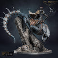 Iron Scale Ravager A | Option: Mount | front | DND miniature Doomchained Rescale Miniatures