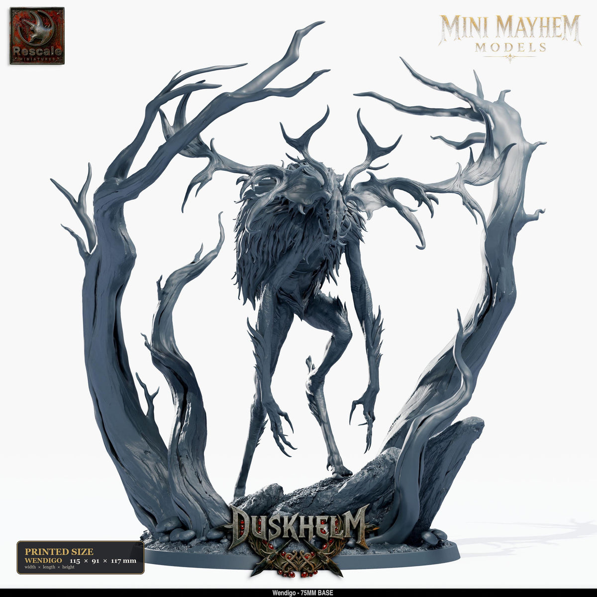 Wendigo DND miniature Duskhelm Rescale Miniatures
